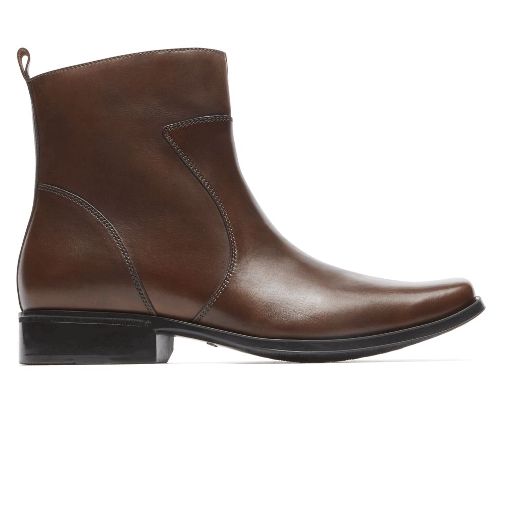 Rockport High Trend Toloni - Mens Ankle Boots - Brown - NZ (UHY-904183)